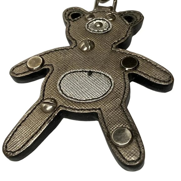 Auth PRADA - 1AR245 Silver Leather Bag Charm - Picture 4 of 5